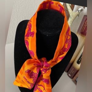 Authentic Hermes Silk Twilly Scarf